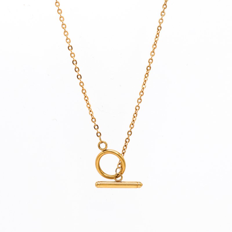 Cleo Fob Necklace Gold