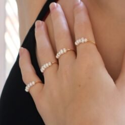 Alternative view of Dainty Pearl Ring