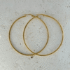 Extra large thin gold hoop earring, lightweight and waterproof.
