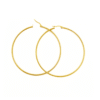 Extra large thin gold hoop earring, lightweight and waterproof.