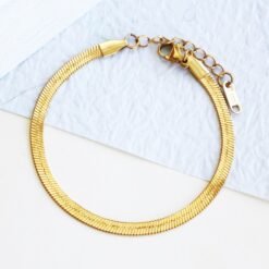 Flat Snake Chain Bracelet