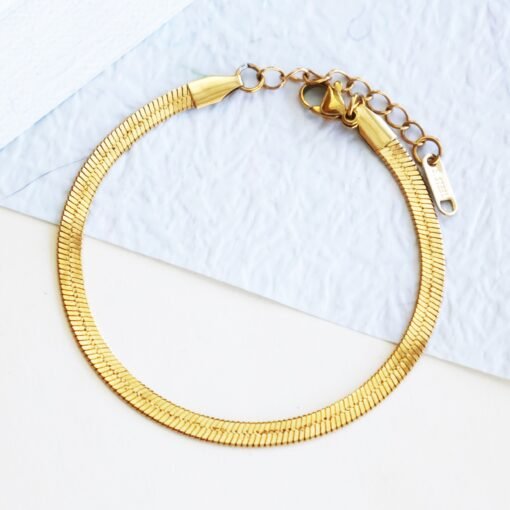 Flat Snake Chain Bracelet