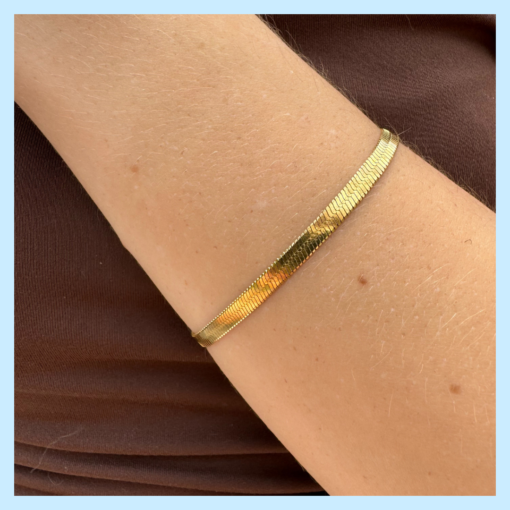 Flat Snake Chain Bracelet - Image 2