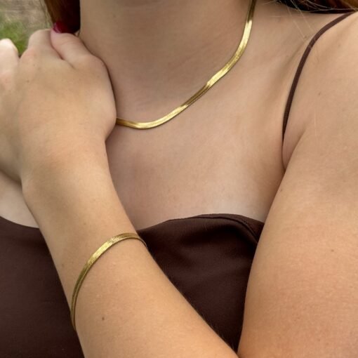 Flat Snake Choker Necklace - Image 2