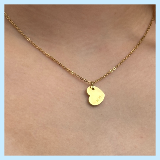 Paula - Heart Initials Necklace - Image 2