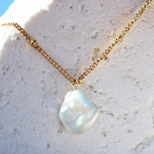 Keshi Baroque Pearl Necklace - Image 3