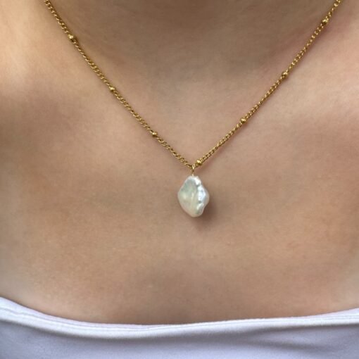 Keshi Baroque Pearl Necklace - Image 2