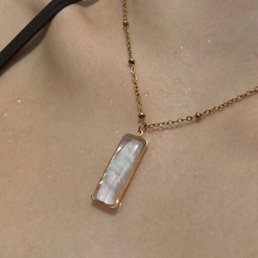 Mother of Pearl Pendant Necklace - Image 2