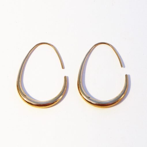 Oval Hoop Earrings - Image 4