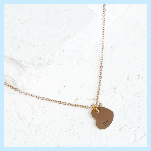 Paula - Heart Initials Necklace - Image 6