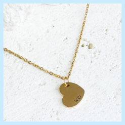 Paula - Heart Initials Necklace