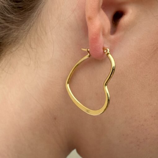 Sweetheart Hoop Earrings - Image 3