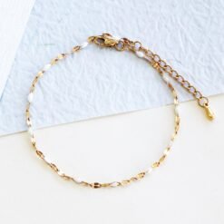 White Beaded Bracelet
