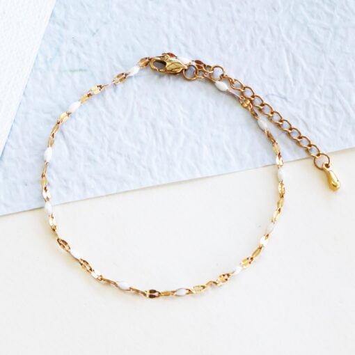 White Beaded Bracelet
