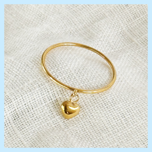 Heart Dangle Ring