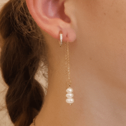 Rachel - Pearl Threader Earrings