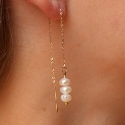 Rachel Pearl Threader Earrings