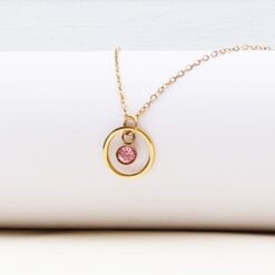 Talia - Open Circle Birthstone Necklace