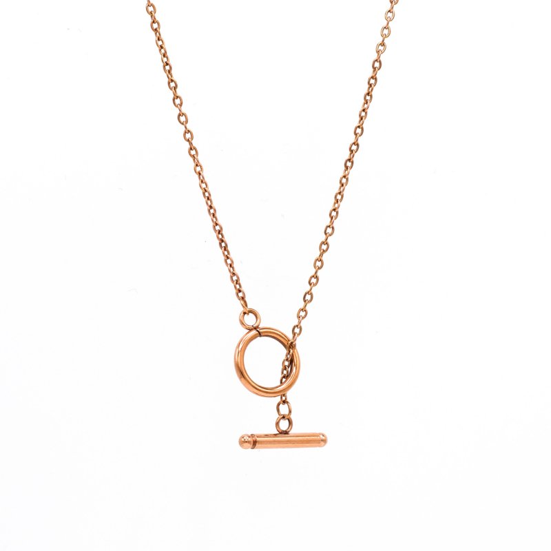 Cleo Fob Necklace Rose Gold