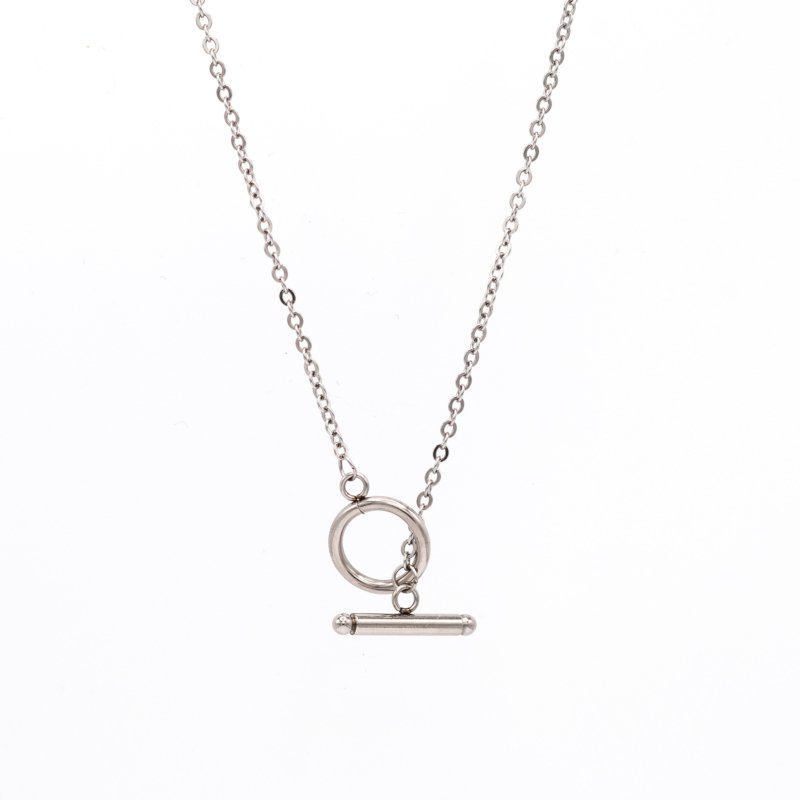 Cleo Fob Necklace Silver