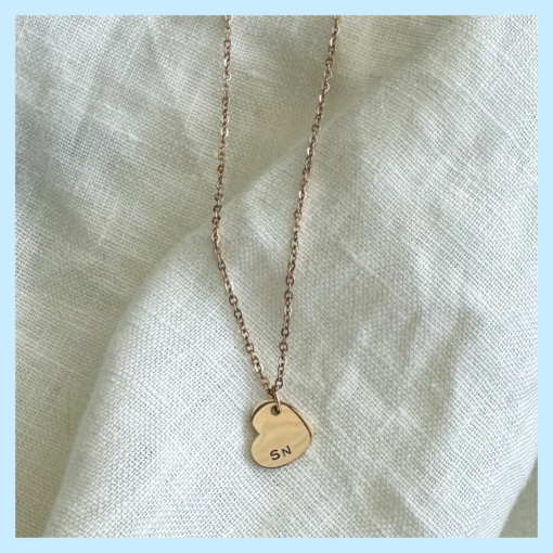 Paula - Heart Initials Necklace - Image 5