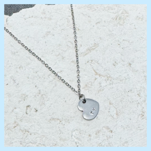 Paula - Heart Initials Necklace - Image 3