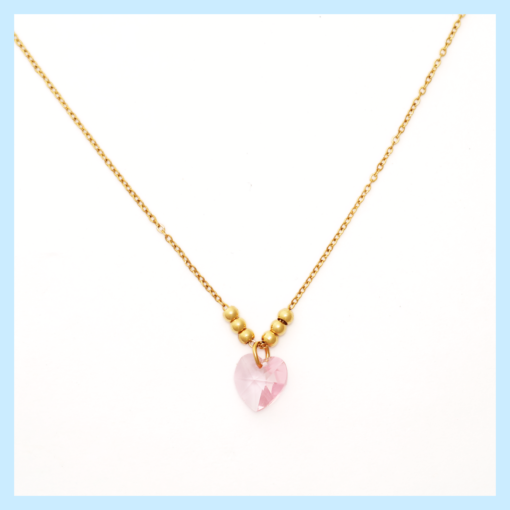 Deanna - Beaded Heart Necklace