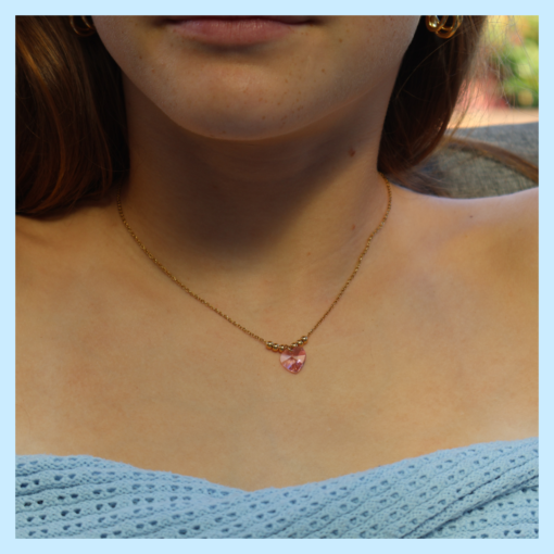 Deanna - Beaded Heart Necklace - Image 2