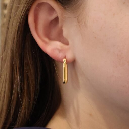 Rectangle Hoop Earrings - Image 2