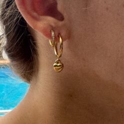 Alternative view of Mini Heart Hoop Earrings