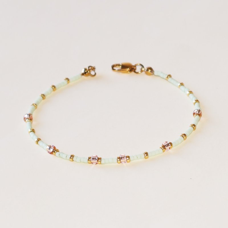 Mint Blush - Beaded Bracelet