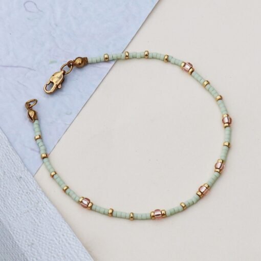 Mint Blush - Beaded Bracelet