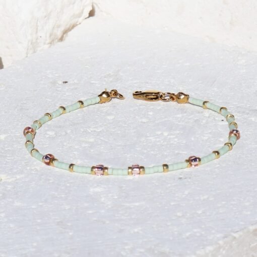 Mint Blush - Beaded Bracelet - Image 3