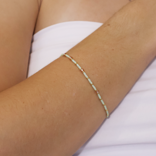 Mint Blush - Beaded Bracelet - Image 2