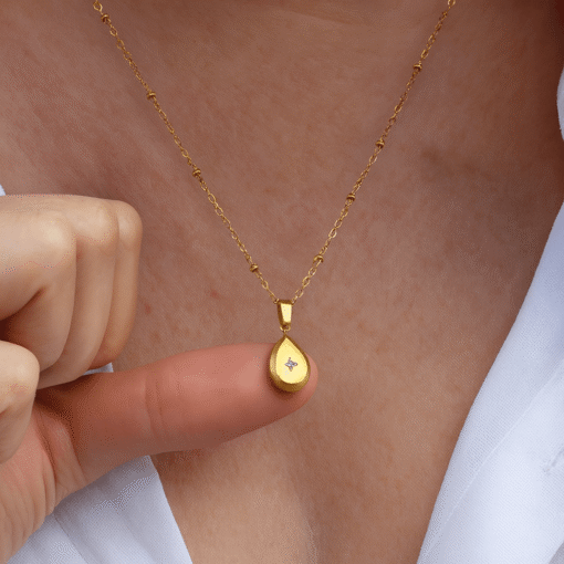 Teardrop Pendant Necklace - Image 2
