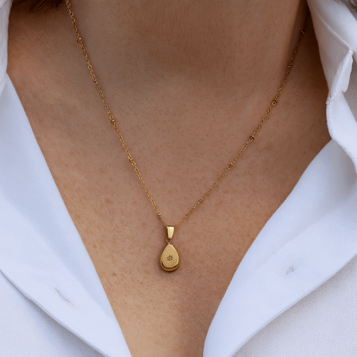 Teardrop Pendant Necklace - Image 4