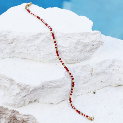 Weekend Red - Beaded Bracelet - Image 4