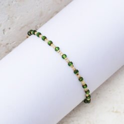 Emerald Cream - Beaded Bracelet