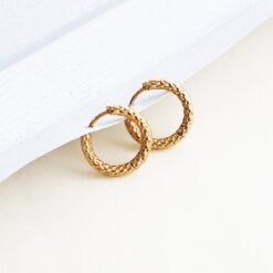 Hammered Hoop Earrings