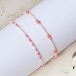 Pink Petite Set - Beaded Bracelet