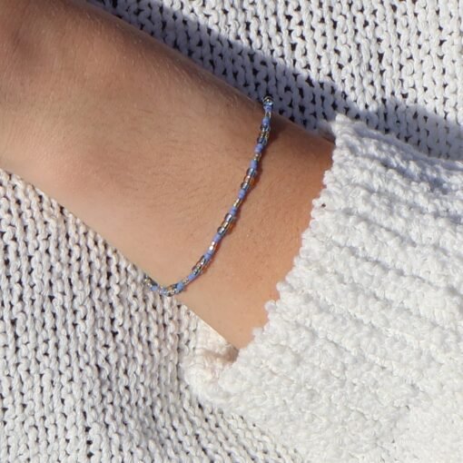 Summer Blue - Beaded Bracelet - Image 2