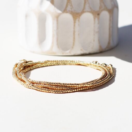 Gold Wrap - Beaded Bracelet