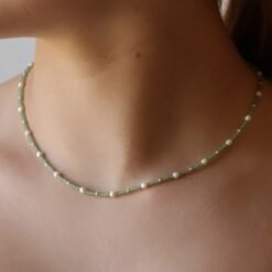 Sage Beaded Necklace