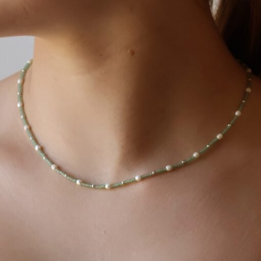 Sage Beaded Necklace