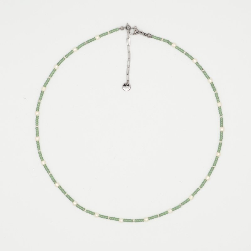 Sage Beaded Necklace