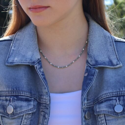Sage Beaded Necklace - Image 3