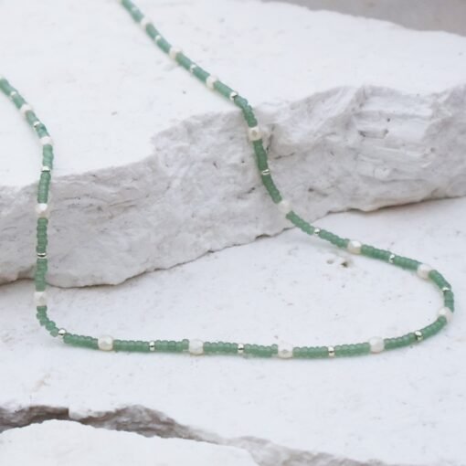 Sage Beaded Necklace - Image 4