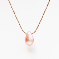 Pink Pearl Drop Necklace