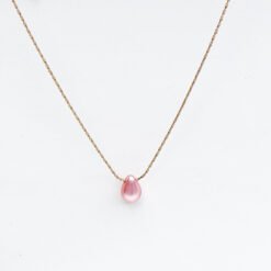 Pink Pearl Drop Necklace