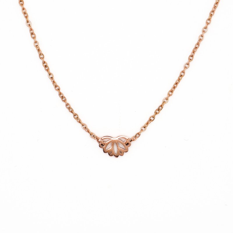 Lotus Flower Necklace Rose
